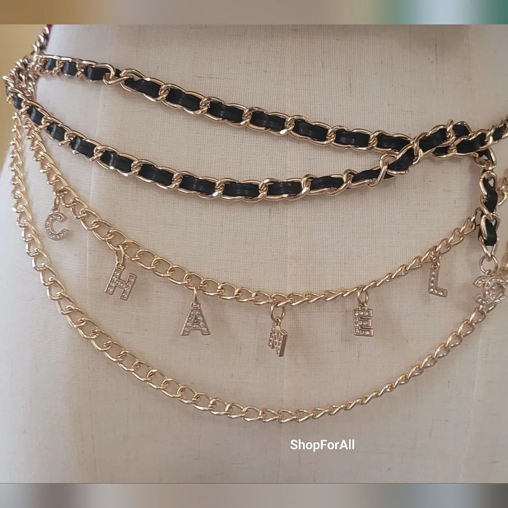 Chanel Gold and Black Chain Belt - Picture 3 of 15